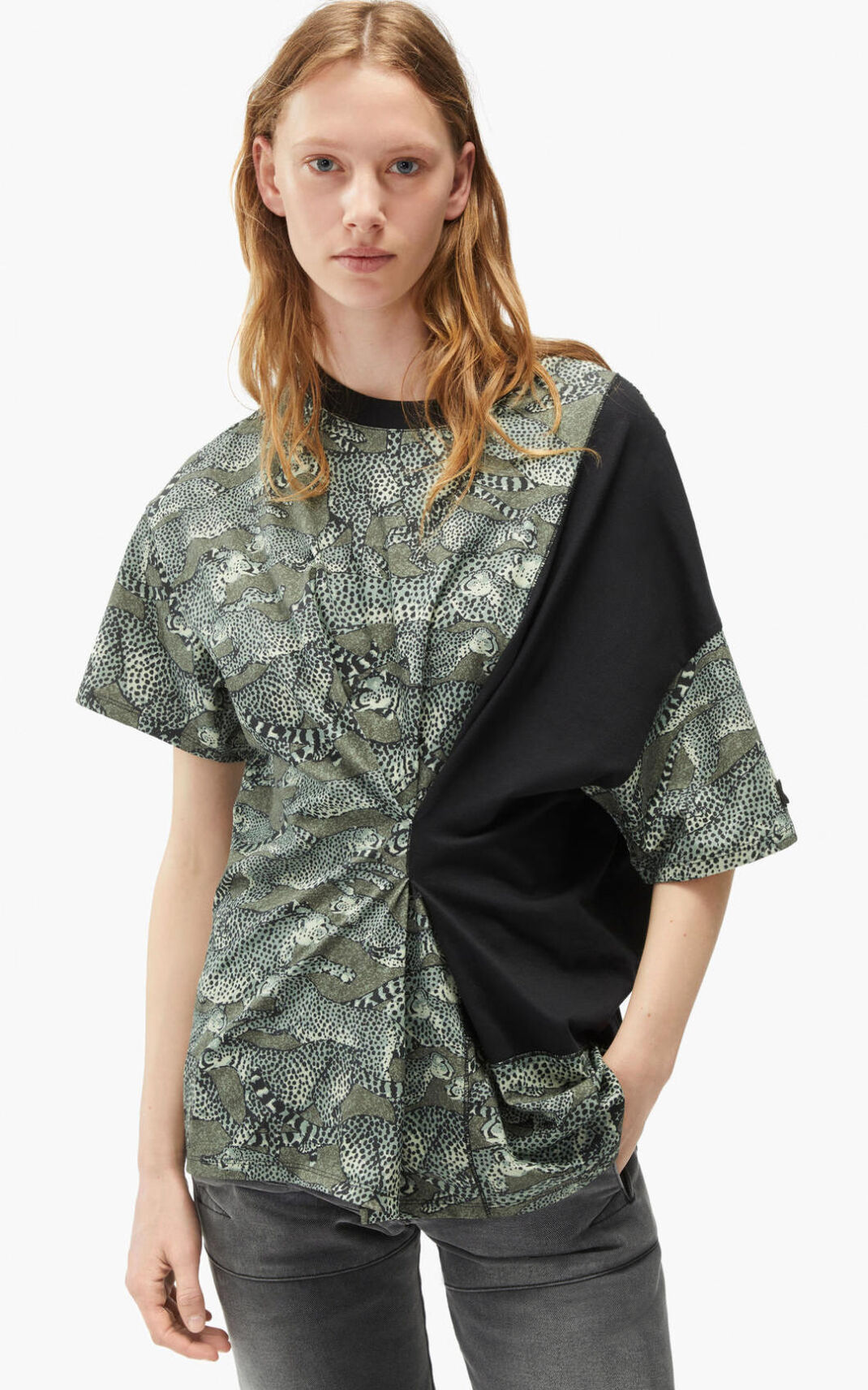 Kenzo Archive draped T Shirt Dam | 95041-FTAW